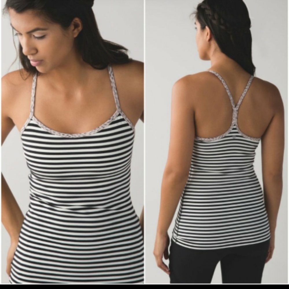 Lululemon Power Y Tank Stripe Animal Print Luon 4